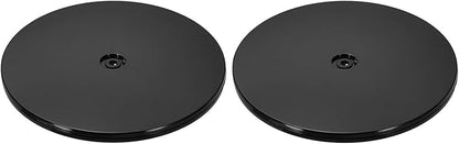uxcell 2Pack Acrylic Lazy Susan Turntable, 9" Spinner Lazy Susan Turntable Organizer, Acrylic Ball Bearing Rotating Tray for Pantry Spice Rack Decorating, Black