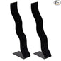 2 Pieces Acrylic Hair Clip Display Stand Hair Clip Storage Rack Jewelry Storage Rack S-Shaped Hairclip Display Stand Hairpin Display Holder Hair Clip Organizer Stand Holder(Black, L)