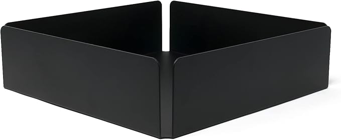 Modern Square Metal Tray Organizer for Bathroom Vanity Countertop Storage, Black