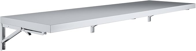 AmGood Stainless Steel Folding Wall Shelf 18 in. x 60 in. | NSF | Concession Stand, Food Truck, Kitchen, Restaurant, Garage, Laundry, Utility Room