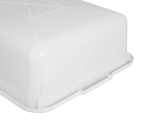 4-Pack Bus Box, 13 L Commercial Plastic Bus Tubs, White Wash Dish Basin
