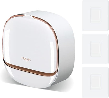 Luxury Soap Holder with Drain Tray, Waterproof Soap Dish Holder, Keep Soap Bars Dry, Adhesive Soap Case Box Wall Mounted for Shower, Bathroom, Bathtub, White