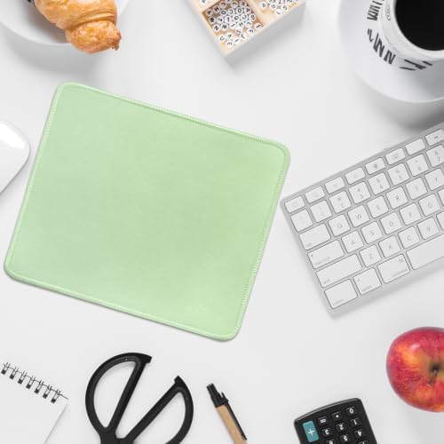 FROGIGO Mouse Pad with Stitched Edges - Solid Color Mousepad for Women, 9.25 x 7.75 inch Washable Square Desk Pad, Non-Slip Rubber Base, Office Home Laptop Accessories - Sage Green - Image 6