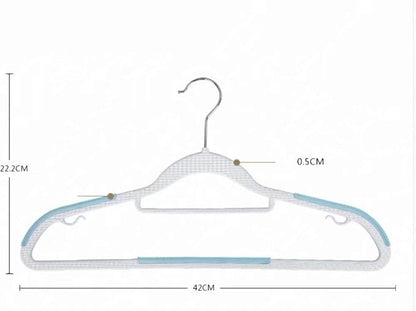 ATOLY Hangers £¬Plastic Hangers 20 Pack Dry Wet Clothes Hangers with Non-Slip Pads with Heavy Duty 360 Swivel Hanger Hook 0.2" Thickness - Space Saving Gray,Green
