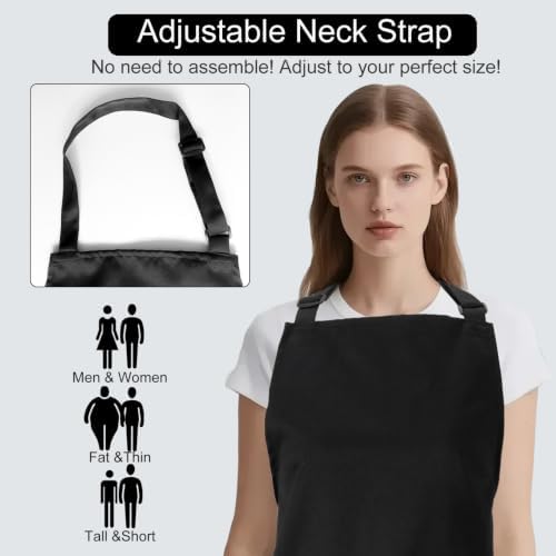 Kitchen Bib Chef Apron for Women Men with Pockets - Image 6