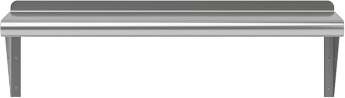 AmGood 10 in. x 30 in. Stainless Steel Wall Shelf | NSF | Metal Shelving | Garage, Laundry, Storage, Utility Room | Restaurant, Commercial Kitchen