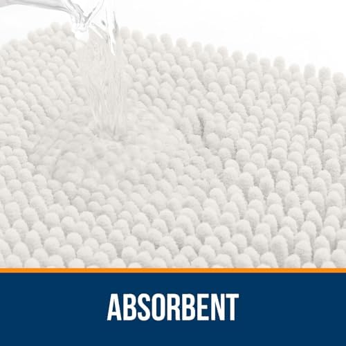 OLANLY Toilet Rugs U-Shaped 24x20, Soft Absorbent Chenille Contour Rugs - Image 4