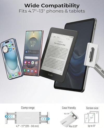 iPad Wall Mount Holder, Heavy Duty Aluminum Tablet Wall Mount, Full Motion - Image 6