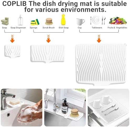 Silicone Dish Drying Mat for Kitchen counter - Image 3