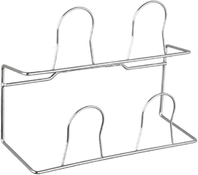 DOITOOL Shoe Rack, Double- Layer Shoes Rack Wall Mount Slippers Hanging Shelf Slipper Storage Organizer (White)