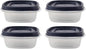 Bundle Food Storage Containers 1.25 Cup Food Storage Containers 9 Peice Set, Blue Easy Find Lids, 4 Containers, 4 Lids Chalk Pen And Chalk Labels