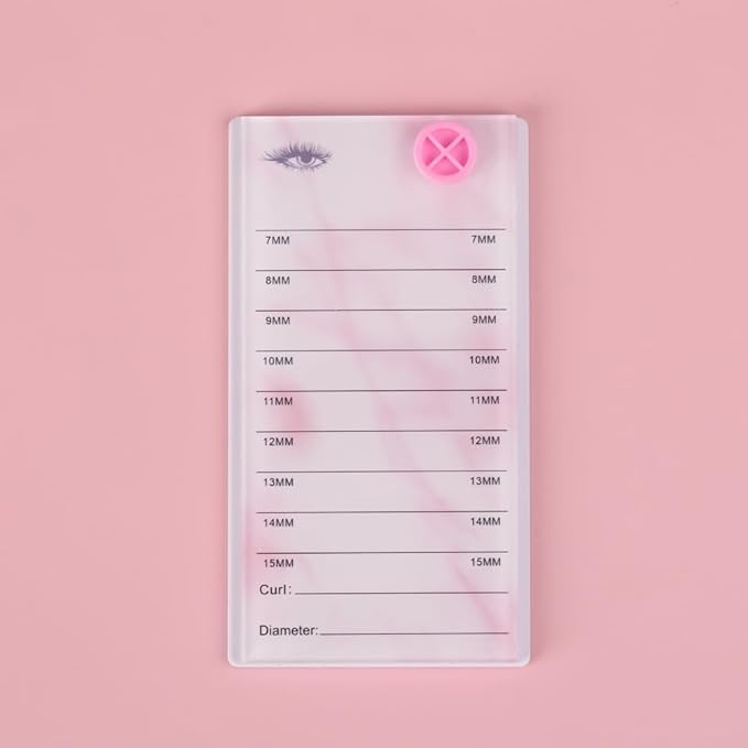 8 Layers Acrylic Eyelash Storage Organizer, Grafting False Eyelashes Display with 8 Pallets, Dustproof Cosmetic Beauty Extension Supplies (Marble Pink)
