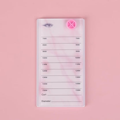 8 Layers Acrylic Eyelash Storage Organizer, Grafting False Eyelashes Display with 8 Pallets, Dustproof Cosmetic Beauty Extension Supplies (Marble Pink)