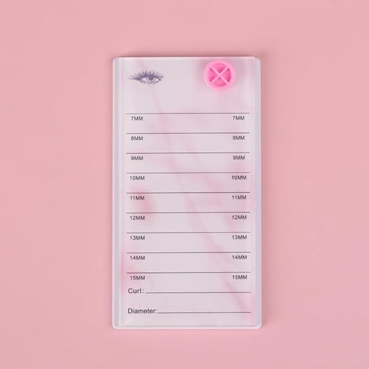 Acrylic Eyelash Pallet For 8 Layers Storage Organizer, Grafting False Eyelashes With 7-15mm Scale Glue Cup Palette, Cosmetic Beauty Extension Supplies (A Marble Pink Pallet)