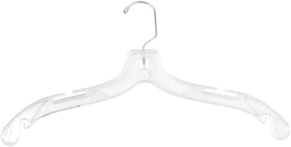 NAHANCO 19" Heavy Weight Plastic Shirt Hangers, Clear (Pack of 100)