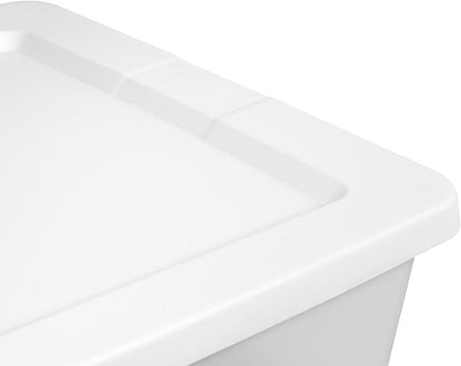 2-Pack 41 Quart Plastic Storage Bins with Lids, Clear Deep Stackable Containers, Space-Saving Organizers for Closet, Bedroom, Under Bed, and Home Storage