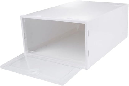 6pcs Stackable Transparent Shoe Organizer Boxes Plastic Storage Bins for Sneakers High Heels Boots PP Material Scratch Resistant Shoe Container for Space Saving