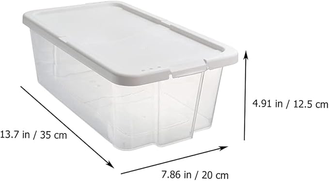 2pcs Stackable Plastic Shoes Storage Boxes with Lids, Shoe Organizer Cases for Household Closet and Kitchen Storage