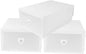CHILDWEET 3pcs Thickened Pp Plastic Shoe Storage Boxes with Drawers, Dustproof and Moisture-resistant Organizer for High-heeled Shoes and Sneakers, 31×20×12cm, White, Stackable Closet