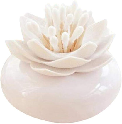 2 Pack Creative Lotus Cotton Swab Holder Q-Tips Toothpicks Holder Table Decorate Cotton Bud Storage Box Organizer
