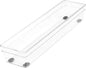 Glad Plastic Drawer Storage Tray – Heavy Duty Organizer Bin for Home, Kitchen, Bath, Bedroom, Office | Non-Slip Feet, 13" x 3.25", Clear