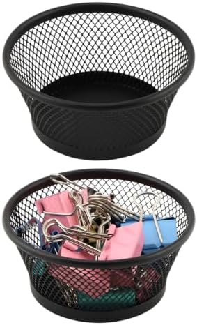 2 Pack Paper Clip Holder for Desk, Wire Mesh Paperclip Dish Holders by Unknown