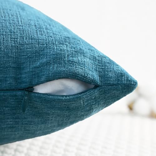 CaliTime Decorative Couch Throw Pillow Covers 18 X 18 Inches Ocean Blue - Image 3