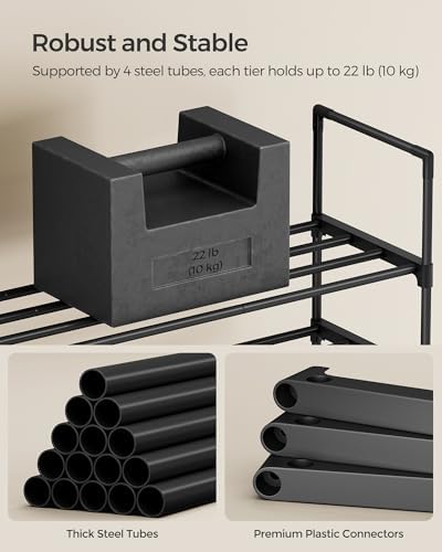 SONGMICS Shoe Rack, 2-Tier Shoe Organizer, Metal Storage Shelf - Image 6
