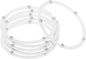 MECCANIXITY 4.8inch Rotating Swivel Stand with Steel Ball Bearings Annular Lazy Susan Base Turntable for Kitchen Corner Cabinets, 121 x 105mm White Pack of 6