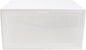 Zerodeko Stackable Sneaker Storage Box Flip Lid, White 33.5×24.5×17.5cm Pp Plastic Shoe Organizer for Home and Closet