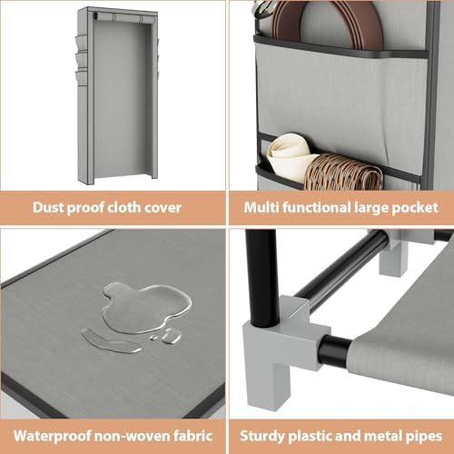 VTRIN Vertical Shoe Rack Organizer Tall Shoe Rack for Closet Entryway - Image 4
