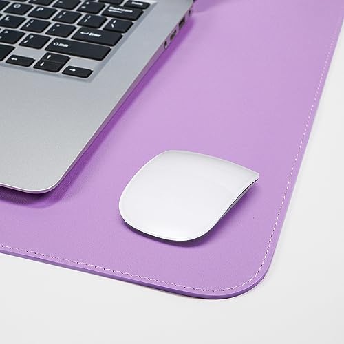 AFIING Leather Desk Pad Protector, Large Desk Mat with Natural Cork & PU Leather, Mouse Pad, Non-Slip, Waterproof Desk Writing Pad for Office and Home, Purple - Image 5