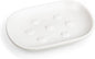HILLSPRING Ceramic Soap Dish with Heart Bump Design, Keeps Bar Soap Elevated and Dry, Decorative Bar Soap Holder for Bathroom, Kitchen Sink, Vanity, Matte White, 5"x3.5"