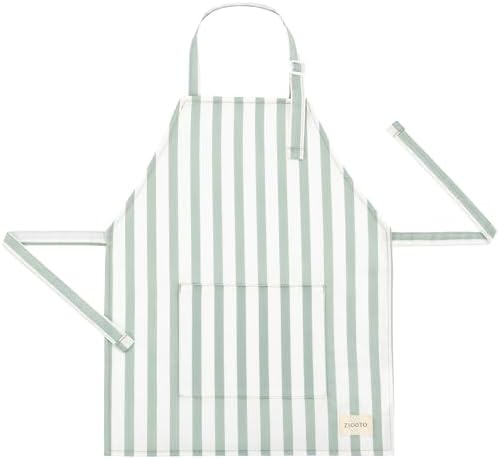 Kids Apron for Girls & Boys - Toddler Apron with Pocket for Cooking, Baking by ZICOTO