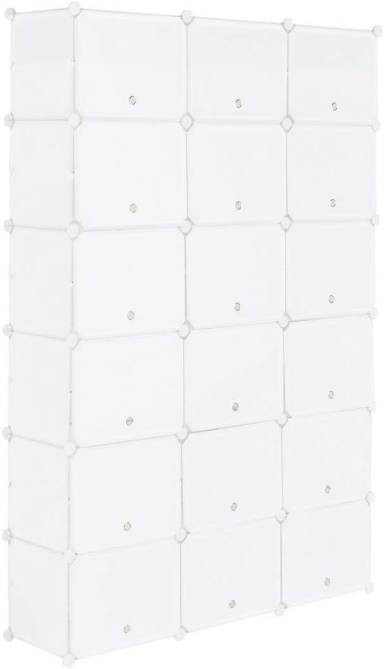 amopacorp White 12-Tier Shoe Rack Stores Up to 72 Pairs Heels Boots Slippers Organizer 36 Grids Tower Shelf Storage Cabinet Stand Expandable for Entryway Bedroom Closet Hallway