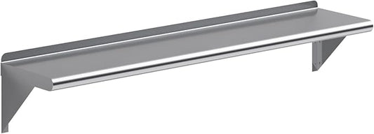 AmGood 10 in. x 48 in. Stainless Steel Wall Shelf | NSF | Metal Shelving | Garage, Laundry, Storage, Utility Room | Restaurant, Commercial Kitchen