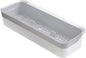 Plastic Kitchen Drawer Organizer with Lid and Drainer Stackable Utensil Holder for Countertop Silverware Tray Flatware Organizers - 13x4.7x2.4 Inch Spatula Cutlery Storage Box