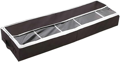 Healifty Portable Foldable Non Woven Shoes Storage Box with Visible Window Lightweight Shoe Organizer for Home Small Space Saving and Large Capacity
