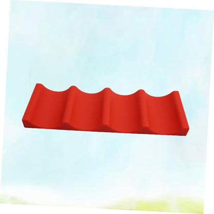IMIKEYA Novelty Silicone Beer Bottle Mat Organizer Stacking Beverage Rack for Fridge Bar Picnic Easy to Clean Lightweight and Red Beer Holder for Cans and Bottles