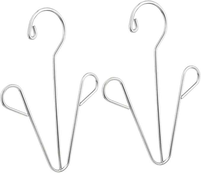 Zerodeko 6pcs Stainless Steel Shoe Drying Rack Easy to Use Organizer for Boots and Shoes Space-Saving Hanging Shelf Silver Finish for Home Entryway