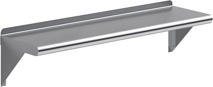 AmGood 10 in. x 36 in. Stainless Steel Wall Shelf | NSF | Metal Shelving | Garage, Laundry, Storage, Utility Room | Restaurant, Commercial Kitchen