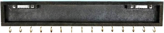 SANY DAYO HOME Wall Mounted Necklace Holder 16 x 3 inches Wood Hanging Jewelry Organizer with 15 Hooks for Necklaces, Girl Hair Bows, Bracelets - Elegant Rose