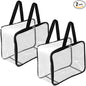 Multipurpose Transparent Storage Bag for Clothes PVC Packing Organizer For Sarees Clothes - 40x32x22 CM - 2 Pack