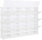 Shoe Rack Organizer, 16 Cube 8 Tier Covered Shoe Storage Cabinet 64 Pairs Freestanding DIY Shoe Shelves Plastic Shoes Rack for Closet Entryway Hallway Bedroom (White3)