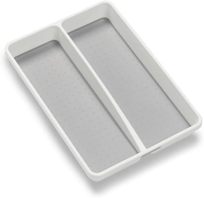 madesmart Premium Small Utensil Tray, Deep Storage for Ladles, Whisks & Serving Tools, Non Slip Lining, for Drawers & Home Organization, White