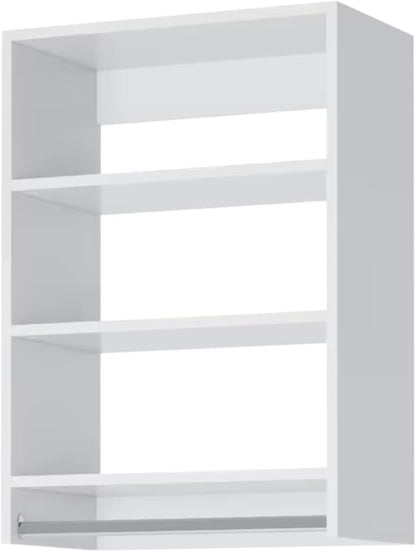 Medium Hanging Closet Unit - Modular Closet System For Hanging - Corner Closet System - Closet Organizers And Storage Shelves (White, 19.5 inches Wide) Closet Shelves