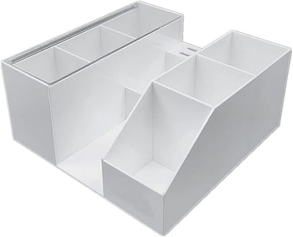 Eyelash Beauty Organizer, Acrylic Eyelash Grafting Tool Storage Beauty Tool W/Tweezers Holder Display Boxes for Home Eyelash Salon (White)