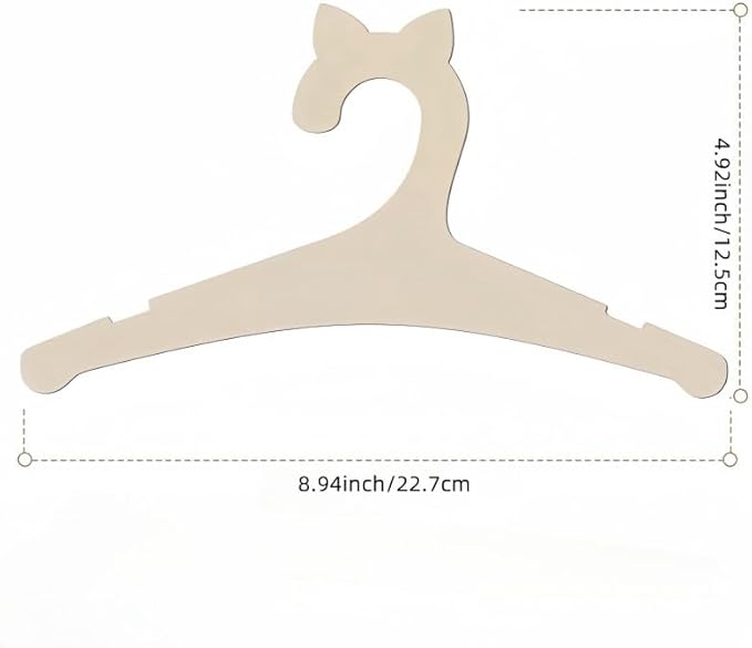20 Pack Wooden Kids Hangers 9Inch Childrens Clothes Hangers Cute Non Slip Wood Baby Toddler Hangers DIY Wooden Baby Hangers for Closet, for Baby Toddler Kids Clothes & Pants (Cat Ear)