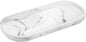 Luxspire Bathroom Vanity Tray Countertop, 10" Marble Tray for Kitchen Counter, Resin Oval Tray for Soap Dispenser and Toilet Tank, Decorative Trays for Perfume, Jewelry, Small, Faux Marble White