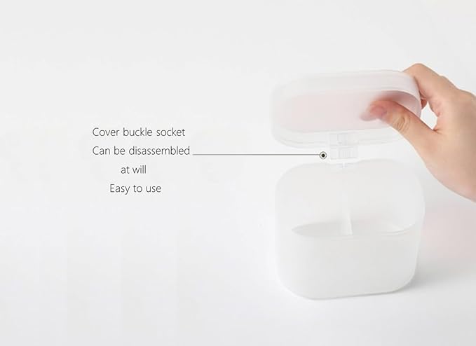 home transparent cotton pads/swabs large capacity storage box with PP(polypropylene) material, easy to use and take,beautiful design, muti-purpose, moisture-proof and dust-proof (Home)